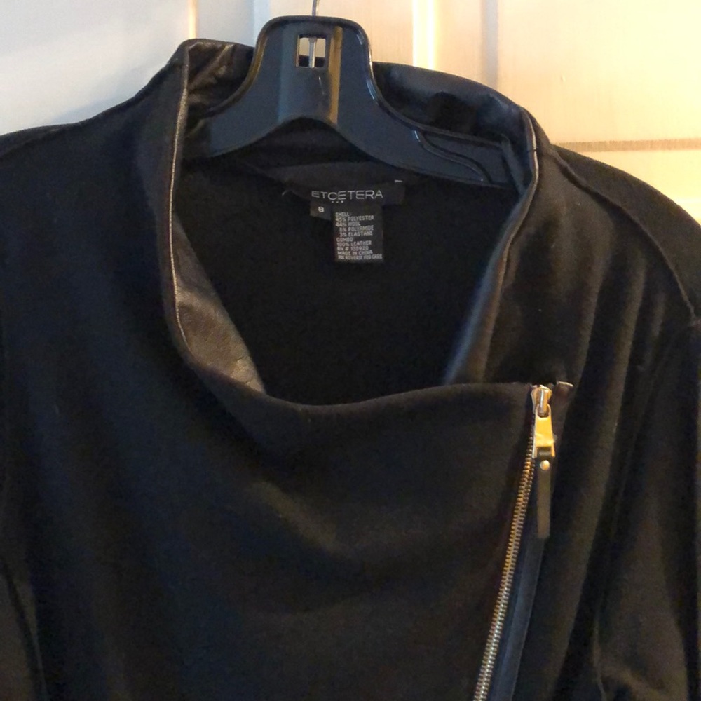 Etcetera wool with leather jacket - Picture 2 of 9